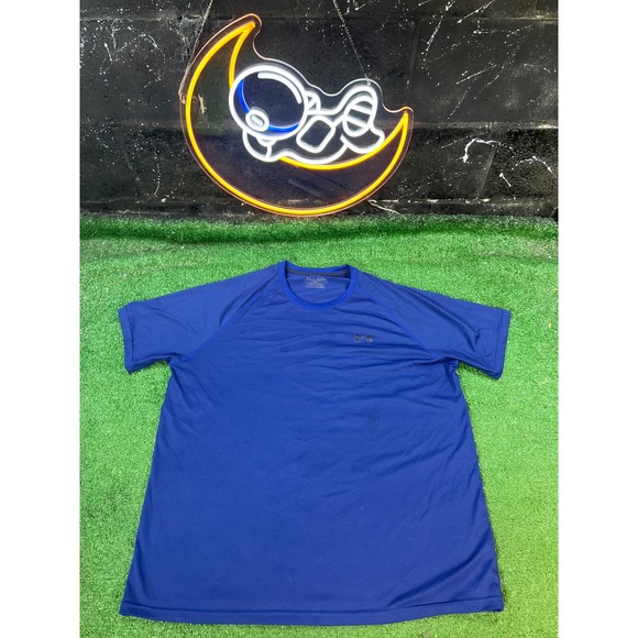 Under Armour Men's Blue Athletic Training Activewear T-Shirt Size XL - Picture 1 of 4